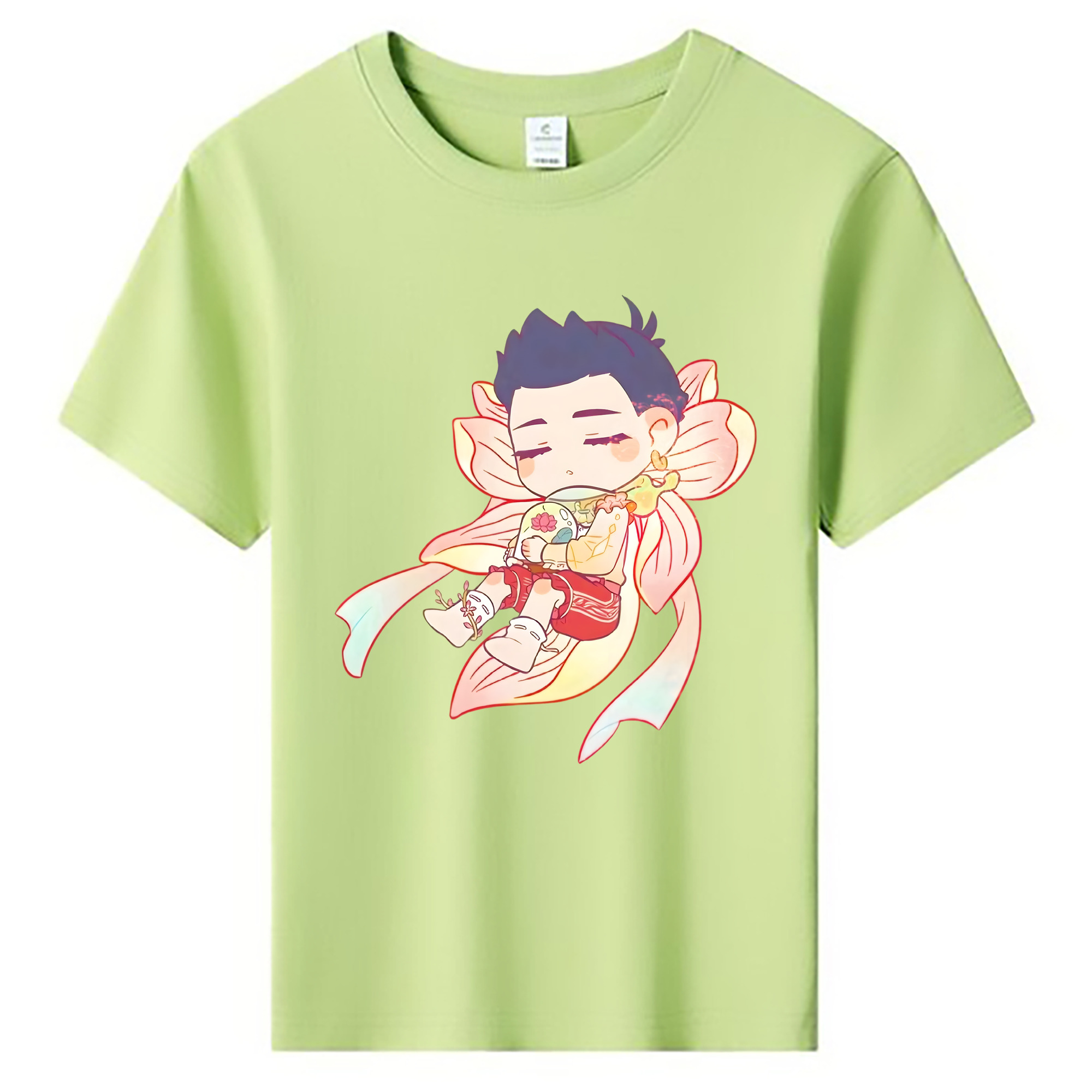 （画像用） Ne Zha 2 ナタ 魔童の大暴れ 綿100％キッズTシャツ（フロントプリント）